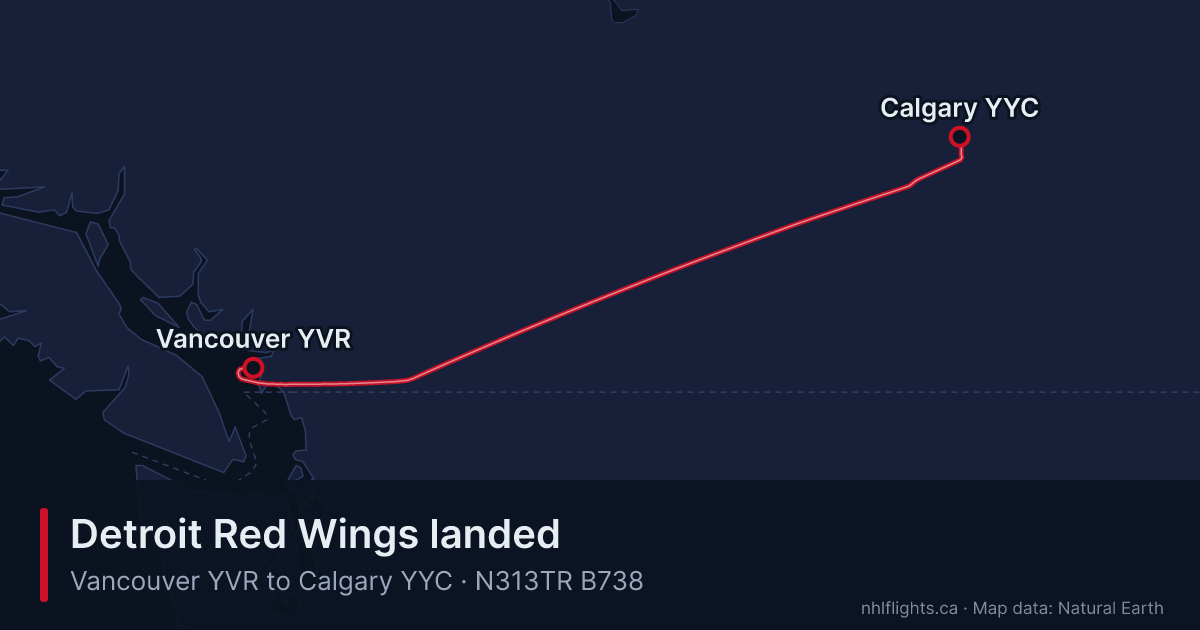 Route map: Vancouver (YVR) to Calgary (YYC)