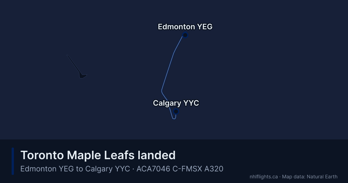 Route map: Edmonton (YEG) to Calgary (YYC)