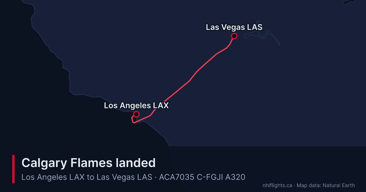 Route map: Los Angeles (LAX) to Las Vegas (LAS)
