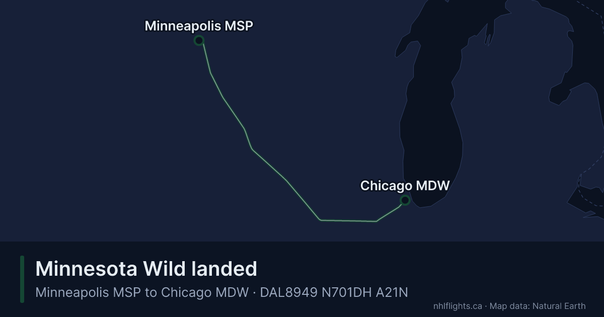 Route map: Minneapolis (MSP) to Chicago (MDW)