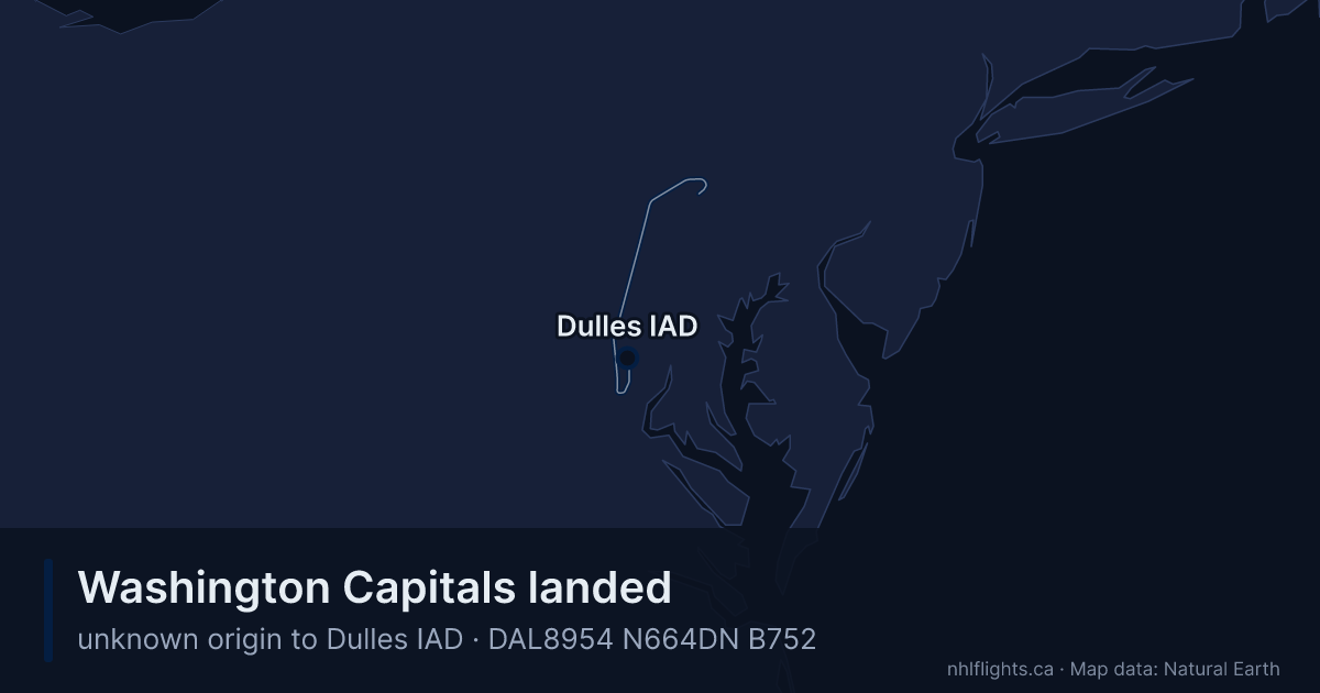 Route map: Harrisburg (MDT) to Dulles (IAD)