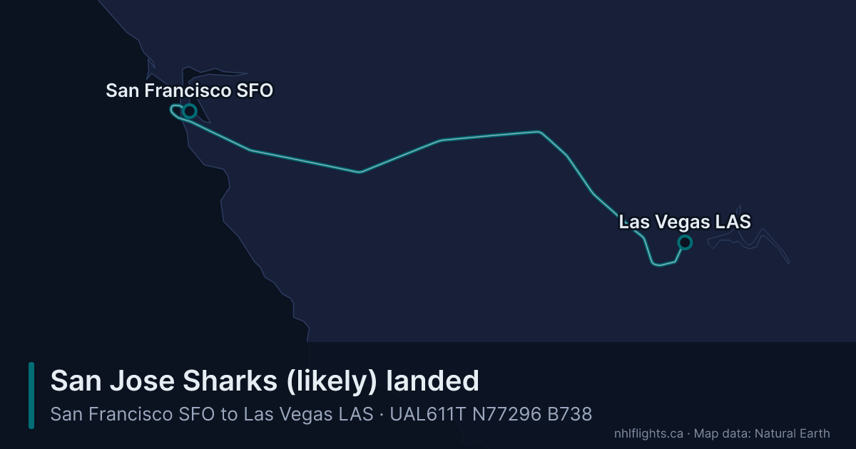 Route map: San Francisco (SFO) to Las Vegas (LAS)